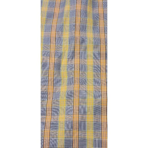 Lands End Mens Blue & Yellow Plaid Long Sleeve Button Up Shirt Sz 16.5 / 37 Tall - Picture 4 of 7